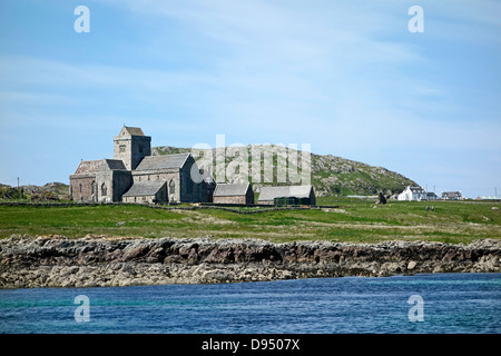 Historic Scotland und Iona Abbey Baile Mor an der Ostküste der Insel Iona aus Mull in West-Schottland Stockfoto