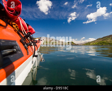 Kajakfahren auf dem Loch Teacuis an der Westküste von Schottland Stockfoto