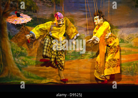 PUPPENSPIEL ist eine uralte Kunst, die das MANDALAY-Marionetten-THEATER lebendig - zu halten, MANDALAY, MYANMAR Stockfoto