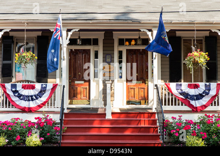 Haus B & B, Annapolis, Maryland, USA Flagge Stockfoto