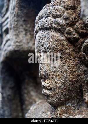 Borobudur Tempel Reliefs detail Stockfoto