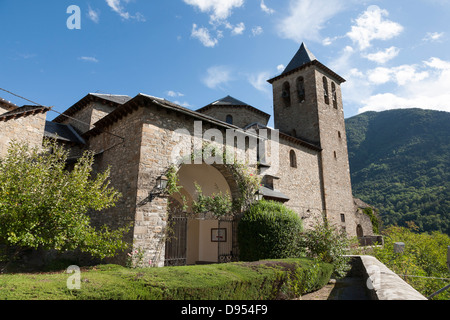 Pfarrei Kirche Torla - Huesca, Aragon, Spanien Stockfoto