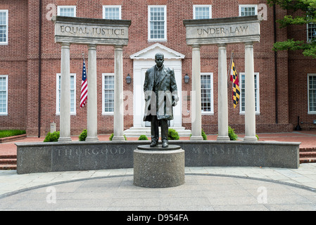 Supreme Court Justice Thurgood Marshall Skulptur Annapolis, Maryland, USA Stockfoto