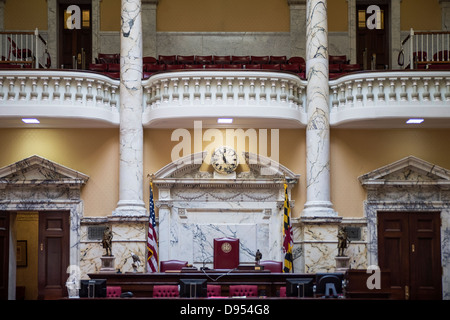 Senat Kammer im Repräsentantenhaus, Annapolis, Maryland, USA Stockfoto