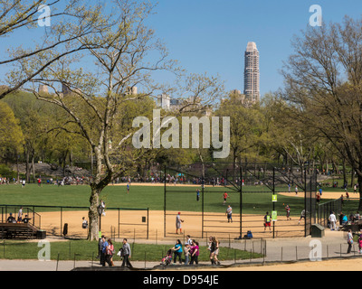 Heckscher Ballfields, Central Park, NYC Stockfoto