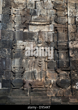 Tempel von Mendut Relief panel Stockfoto