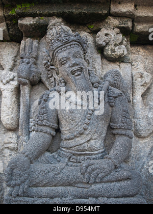 Stone Carving Detail aus der Prambanan-Tempel Stockfoto