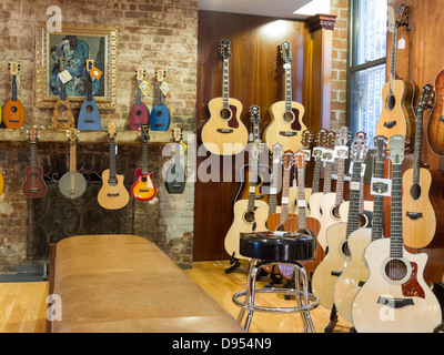 Rudis Musik SoHo, Shop-Interieur, NYC Stockfoto