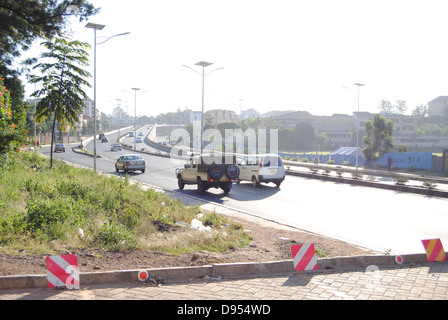 Neu gebaute Straße in Nairobi Kenia Stockfoto