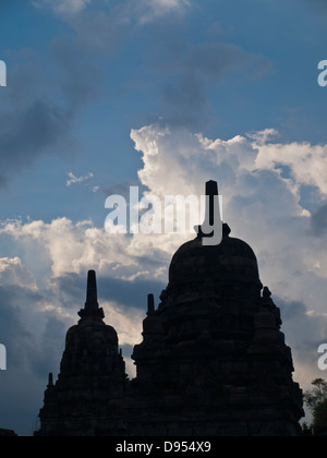Prambanan Tempel silhouette Stockfoto