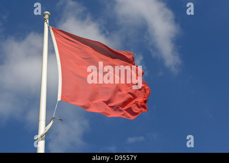 Rote Flagge Stockfoto