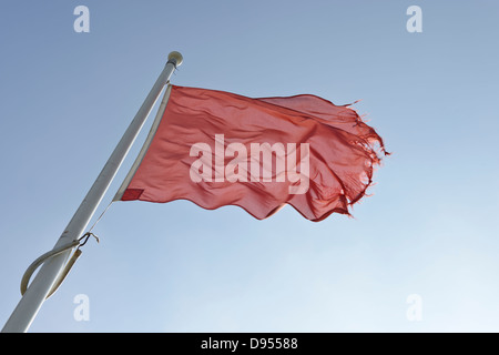 Rote Flagge Stockfoto