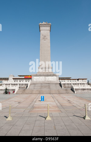 Denkmal für die Helden des Volkes auf dem Tiananmen-Platz, Peking, China Stockfoto