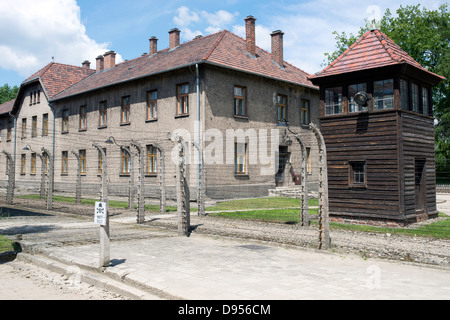 Gebäude in der ehemaligen deutschen Konzentrationslager in Oswiecim, Polen Stockfoto