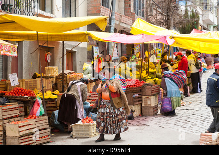 Rodriguez Markt, La Paz, Bolivien Stockfoto