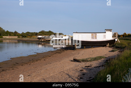 Hausboote an der Kench, Hayling Island, Hampshire, UK Stockfoto