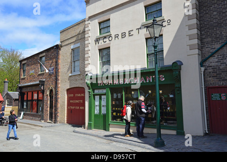 Victorian Street, Blists Hill viktorianischen Stadt, Madeley, Telford, Shropshire, England, Vereinigtes Königreich Stockfoto