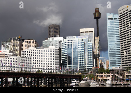 Grauer Himmel über Sydney Stockfoto