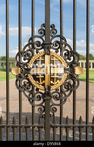 Tor-Dekoration in der National Maritime Museum, Greenwich, London, UK Stockfoto