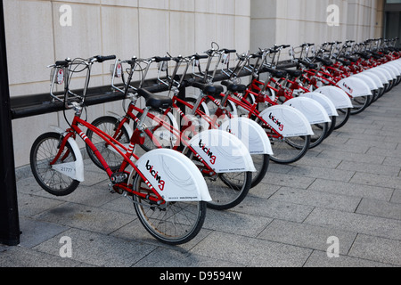 Bicing Fahrrad-sharing-System in Barcelona-Katalonien-Spanien Stockfoto