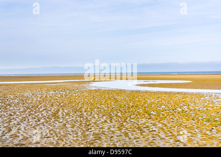 bei Ebbe am Strand von le Touquet Sand in Normandie, Frankreich Stockfoto