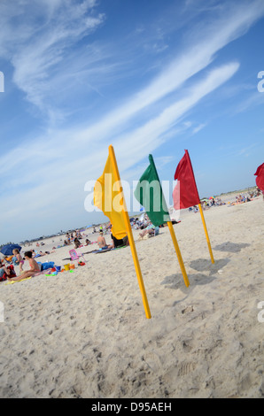 Fahnen am Jones Beach State Park in Nassau County, New York Stockfoto