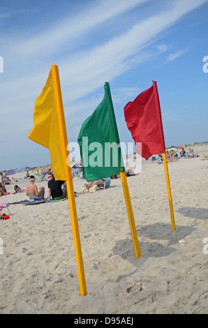 Fahnen am Jones Beach State Park in Nassau County, New York Stockfoto