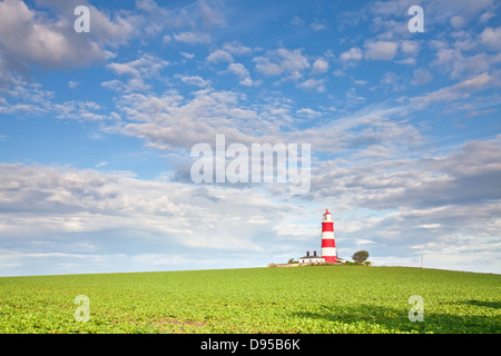 Happisburgh Leuchtturm an der Küste von Norfolk Stockfoto