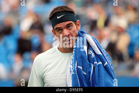 London, England. 11. Juni, 13. Juan Martin Del Potro bei den Aegon Championships von der Queen Club in West Kensington. Stockfoto