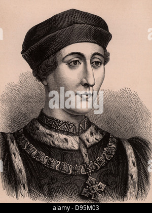 Henry VI (1421-71) König von England von 1422, das einzige Kind von Henry V und Katharina von Valois. Letzte Plantagenet König von England sein Thron von Edward IV 1461 usurpiert wurde. Henry wurde ermordet, 21. Mai 1471. Holzstich c 1900. Stockfoto