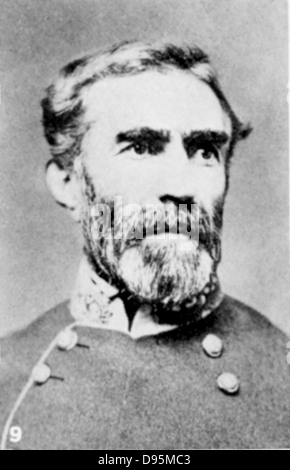 Braxton Bragg (1817 – 1876) amerikanischer Soldat. General in konföderierte (Süd-) Armee während Amerikanischer Bürgerkrieg 1861-1865. Stockfoto