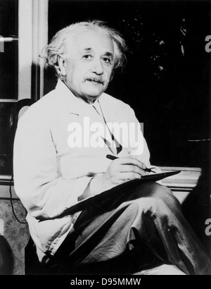 Albert Einstein (1879-1955) deutsch-schweizerisch-amerikanische Mathematiker und Physiker. Stockfoto