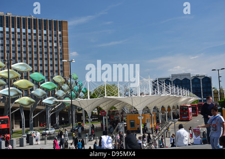 Busbahnhof Stratford Ost london Stockfoto