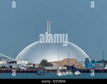 Marchwood Energy-from-Waste-Anlage die Anlage brennen 165.000 Tonnen Hausmüll schwarze Tasche Abfall pro Jahr herzustellen 17 MW Stockfoto