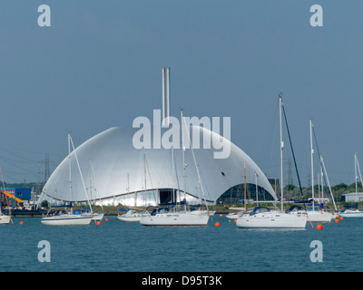 Marchwood Energy-from-Waste-Anlage die Anlage brennen 165.000 Tonnen Hausmüll schwarze Tasche Abfall pro Jahr herzustellen 17 MW Stockfoto