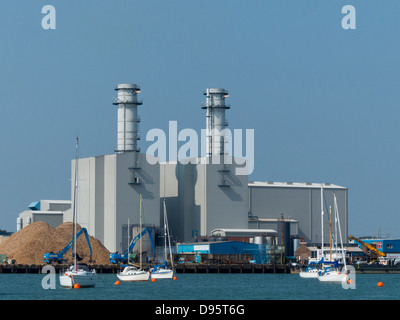 Marchwood Power betreibt erdgasbefeuerten GuD-Kraftwerken (GuD) Kraftwerk auf Marchwood Industriepark am River Test Stockfoto