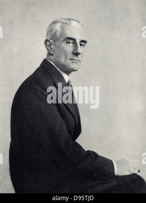 (Joseph) Französischen Komponisten Maurice Ravel (1875-1937). Nach einem Foto. Stockfoto