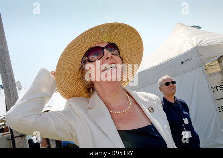 Schauspielerin Penelope Keith President von den den Süden von England Agrargesellschaft Touren 2013 südlich von England zeigen. Stockfoto