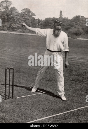 William Gilbert ('W G') Grace (1848-1915) Englisch erstklassige cricketer und Arzt, bei Downend in der Nähe von Bristol geboren. Seine Karriere dauerte von 1864-1908. Halbton aus einem Foto. Von der "tatler" (London, August 1901). Stockfoto