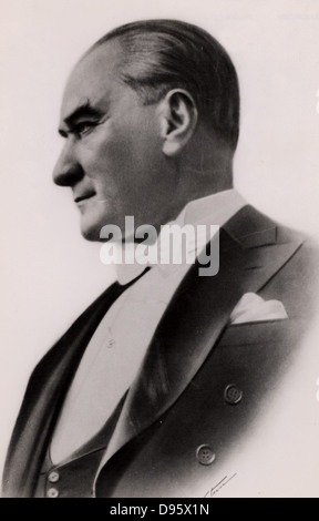 Mustafa Kemel Ataturk (1881-1938) Türkische Staatsmann, der Führer der türkischen Nationalbewegung von 1909. Für die Modernisierung der Türkei verantwortlich. Präsident 1923-1928. Foto. Stockfoto