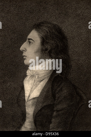 Robert Southey (1774-1843) Englischer Dichter der romantischen Schule, in Bristol geboren. Schwager seines Freundes Coleridge und eines der See Dichter. Poet Laureate 1813 ernannt. Lithografie nach dem Porträt von Robert Hancock. Britische Literatur Englisch Stockfoto