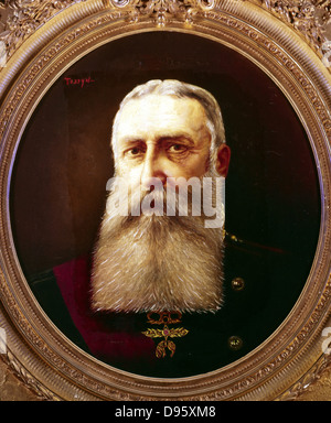 Leopold II. (1835-1909) König von Belgien aus dem Jahr 1865. Portrait von Pierre Tossyn. Stockfoto