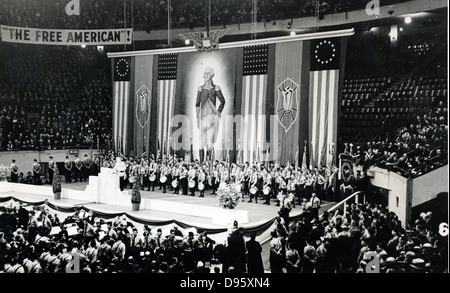 Nazi-Kundgebung in den USA der 1930er Jahre. Stockfoto