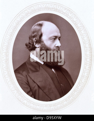 Robert Arthur Talbot Gascoyne CecilL, 3 Marquis von Salisbury (1830-1903) britischer Konservativer Staatsmann. Premierminister 1885, 1886, 1895-1902. Foto veröffentlicht c 1880. Woodburytype. Stockfoto