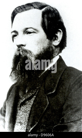 Friedrich Engels (1820-1895) deutsche Sozialdemokrat, Freund von Karl Marx und Gründer mit ihm des wissenschaftlichen Sozialismus.  Engels c1850. Stockfoto