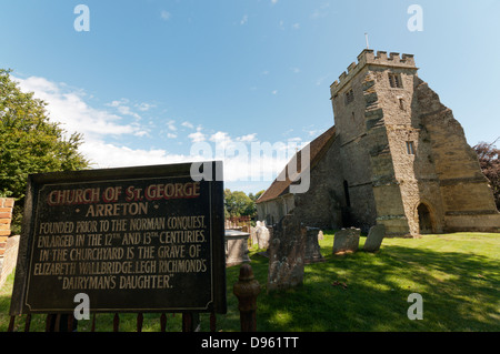 Die Kirche St. Georg in Arreton auf der Isle Of Wight. Stockfoto