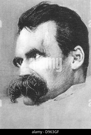 Friedrich Wilhelm Nietzsche (1840-1900). Deutscher Philosoph und Schriftsteller. Stockfoto
