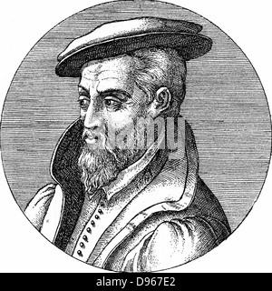 Georgius Agricola (Georg Bauer) 1494-1555. Deutsche Arzt, Mineraloge und Metallurgen. Autor von "De re Metallica", Basel 1555. Gravur c 1890 Stockfoto