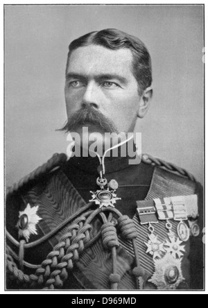 Horatio Herbert Kitchener (1850-1911) Irische - geborener britischer Soldat und Staatsmann. Verloren, wenn "HMS Hampshire 'aus Orkney vom 6. Juni 1916 abgebaut. Stockfoto