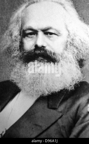 Karl Marx (1818-1883) Vater des modernen Kommunismus. Deutsche politische, soziale und ökonomische Theoretiker. Aus einem Foto. Stockfoto